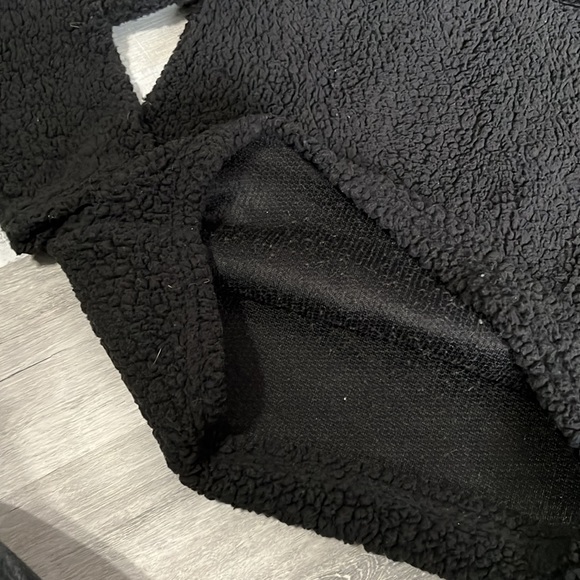 Athletic Works Black Sherpa Quarter Zip Soft & Comfy Women’s Size Medium (8-10) - Picture 5 of 8